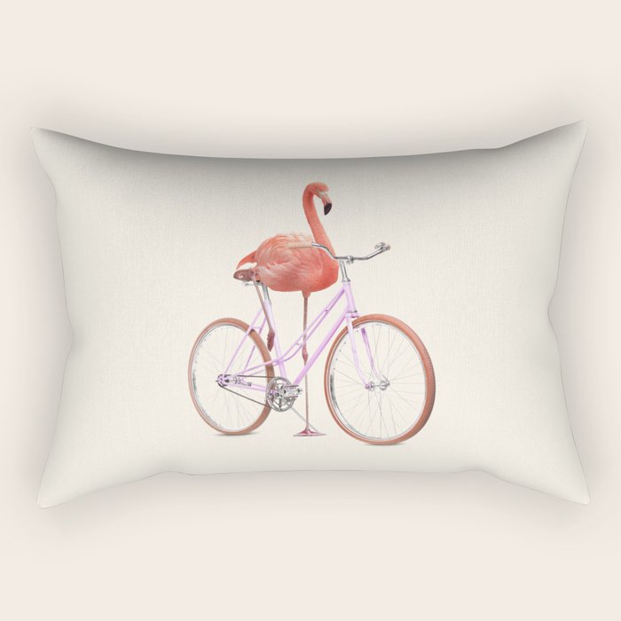 FLAMINGO BIKE Rectangular Pillow Gallery Image 2