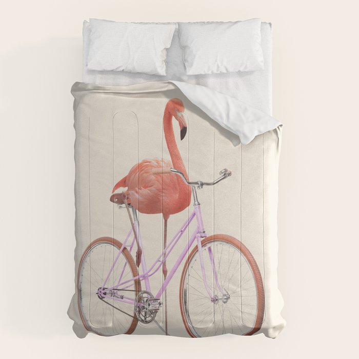 FLAMINGO BIKE Comforter Gallery Image 6