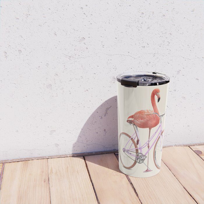 FLAMINGO BIKE Travel Mug Gallery Image 4