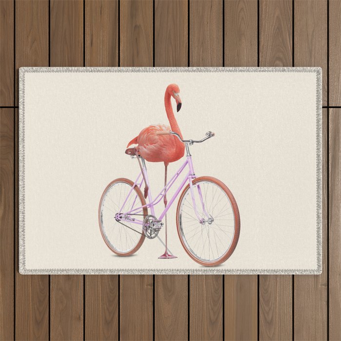 FLAMINGO BIKE Outdoor Rug Gallery Image 1