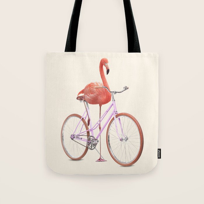 FLAMINGO BIKE Tote Bag Gallery Image 1