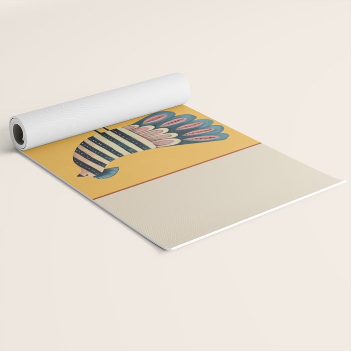 Striped Bird Pair II Yoga Mat Gallery Image 2