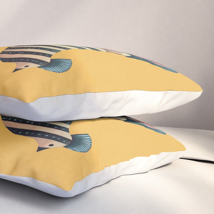 Striped Bird Pair II Pillow Sham Gallery Image 3