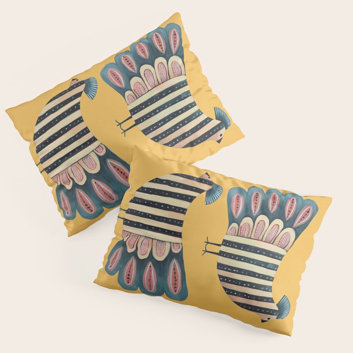 Striped Bird Pair II Pillow Sham Gallery Image 3