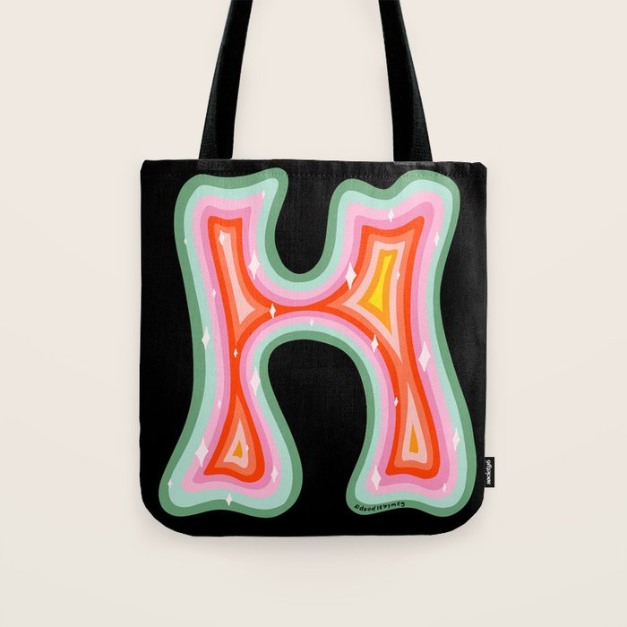Rainbow H Tote Bag Gallery Image 1