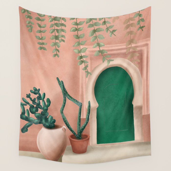 Green Door Wall Tapestry Gallery Image 4