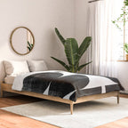 Black and White Mid Century Modern Circles Abstract Comforter Gallery Image 2