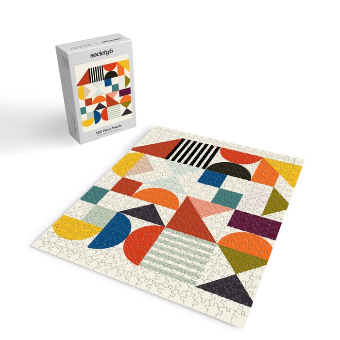 mid century retro shapes geometric Jigsaw Puzzle Gallery Image 2