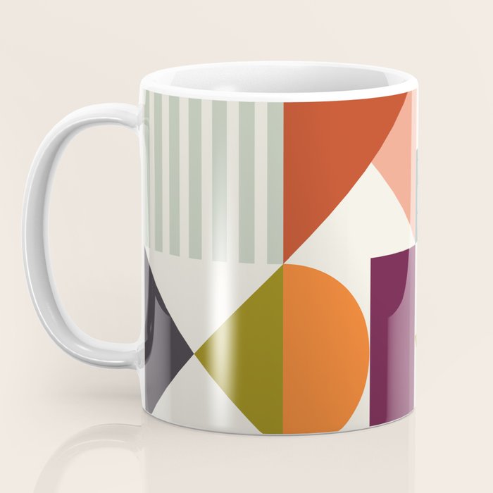 mid century retro shapes geometric Coffee Mug Gallery Image 3