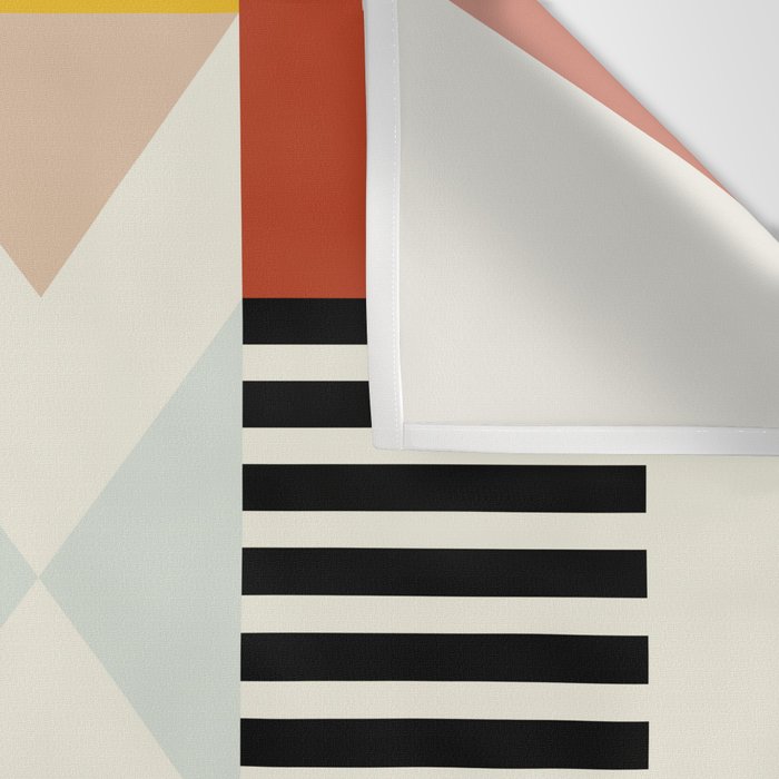 mid century retro shapes geometric Wall Tapestry Gallery Image 3