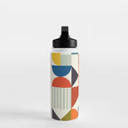 mid century retro shapes geometric Water Bottle Gallery Image 3