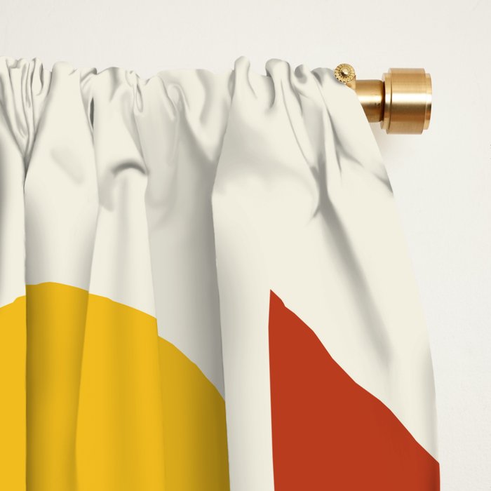 mid century retro shapes geometric Window Curtain Gallery Image 2
