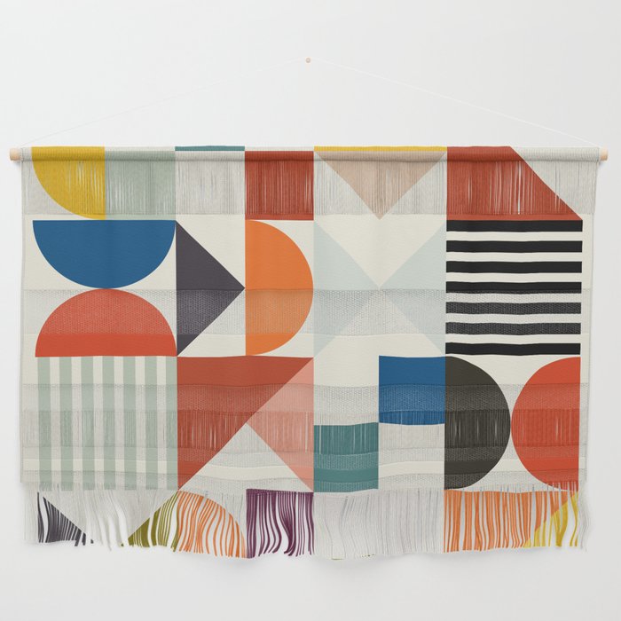 mid century retro shapes geometric Wall Hanging Gallery Image 1