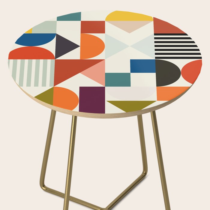mid century retro shapes geometric Side Table Gallery Image 2