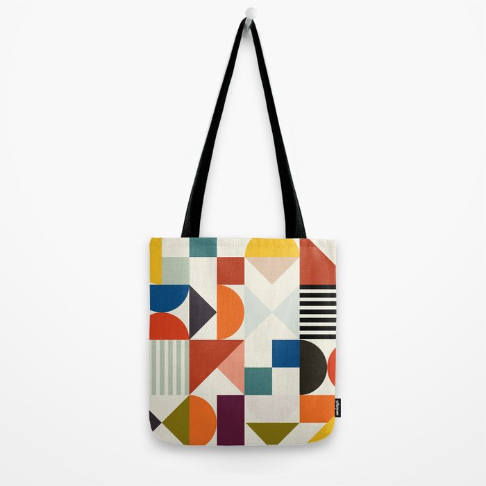 mid century retro shapes geometric Tote Bag Gallery Image 2