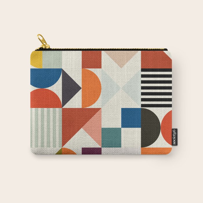 mid century retro shapes geometric Carry All Pouch Gallery Image 1