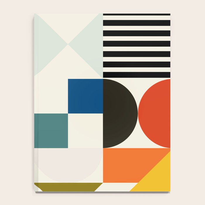 mid century retro shapes geometric Notebook Gallery Image 4