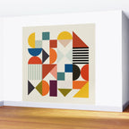 mid century retro shapes geometric Wall Mural Gallery Image 2