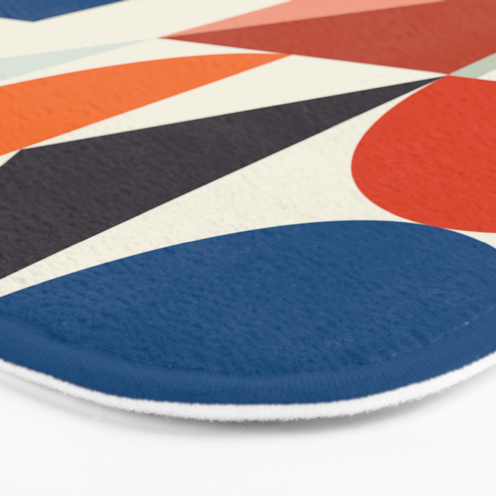 mid century retro shapes geometric Bath Mat Gallery Image 3