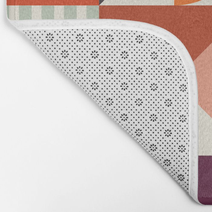 mid century retro shapes geometric Bath Mat Gallery Image 2