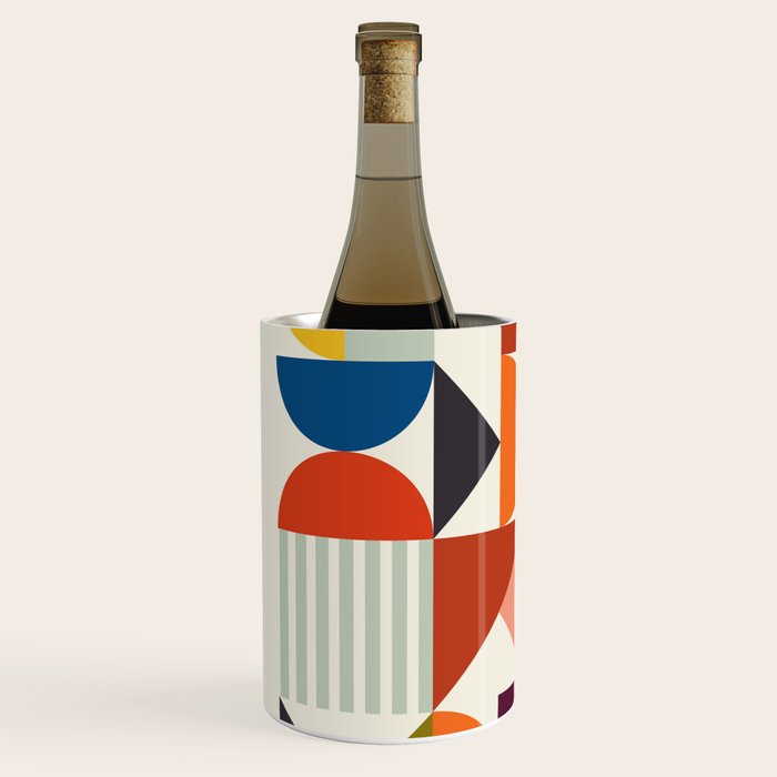 mid century retro shapes geometric Wine Chiller Gallery Image 2