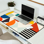 mid century retro shapes geometric Desk Mat Gallery Image 2