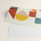 mid century retro shapes geometric Wrapping Paper Gallery Image 2