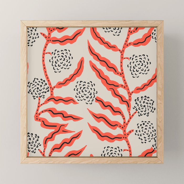 LA VILLE VINE CORAL Mini Art Print Gallery Image 1