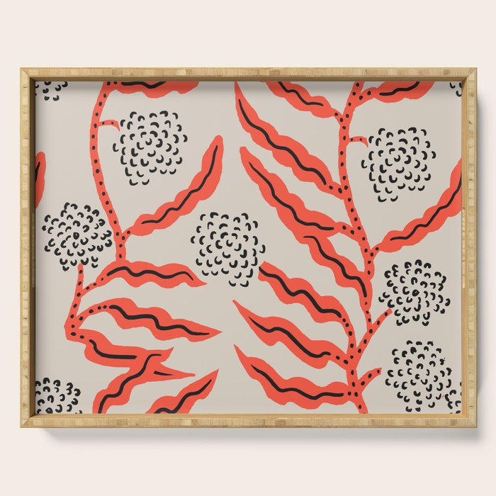LA VILLE VINE CORAL Serving Tray Gallery Image 1
