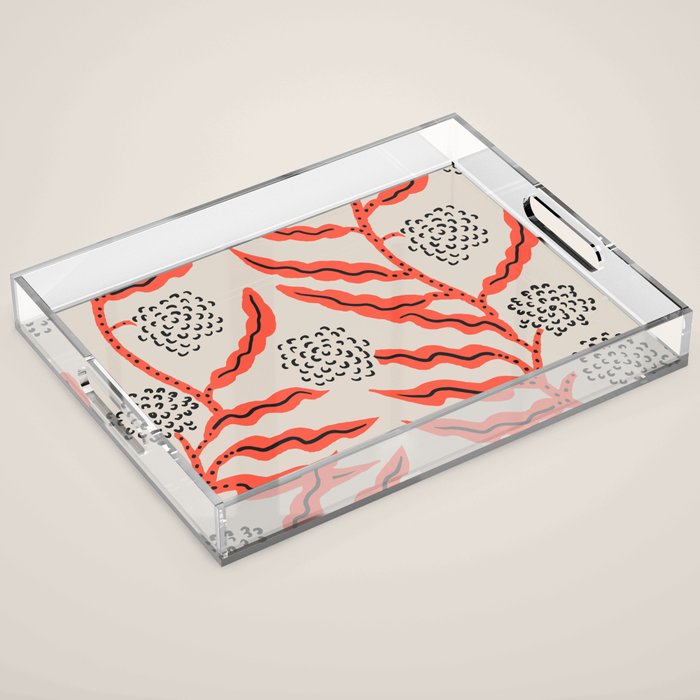 LA VILLE VINE CORAL Acrylic Tray Gallery Image 1
