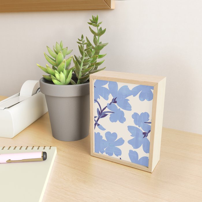 Light Blue Flowers Mini Art Print Gallery Image 2