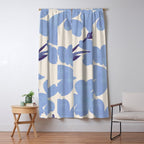 Light Blue Flowers Window Curtain Gallery Image 5