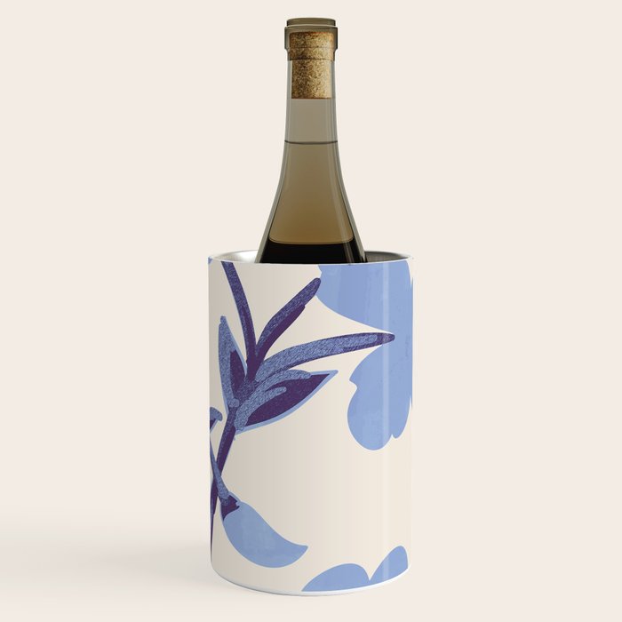 Light Blue Flowers Wine Chiller Gallery Image 2