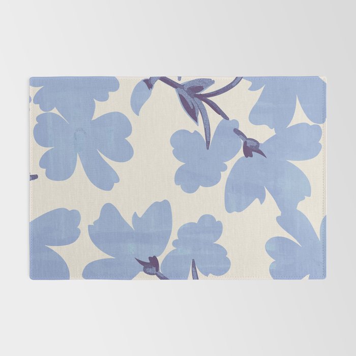 Light Blue Flowers Rug Gallery Image 2