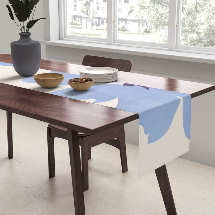Light Blue Flowers Table Runner Gallery Image 2