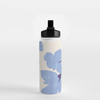 Light Blue Flowers Water Bottle Gallery Image 2
