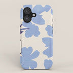 Light Blue Flowers iPhone Case Gallery Image 1