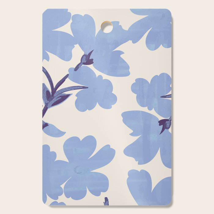 Light Blue Flowers Cutting Board Gallery Image 1
