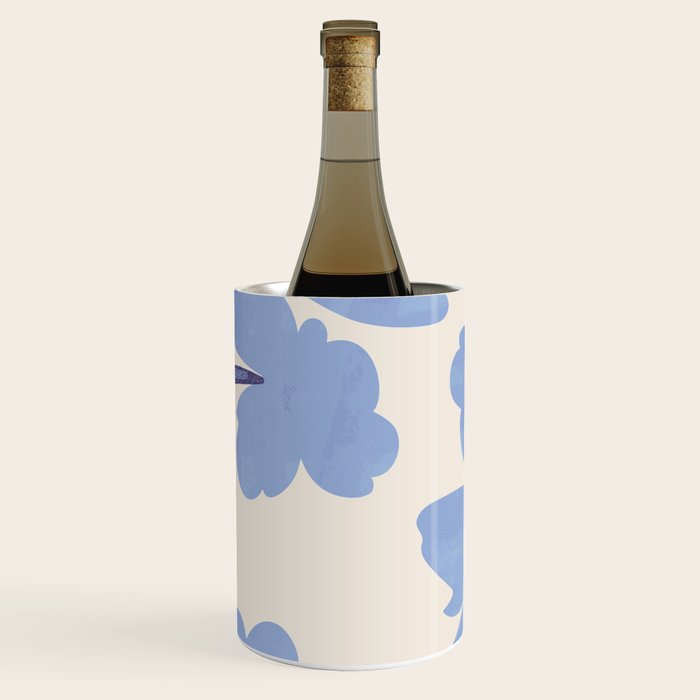 Light Blue Flowers Wine Chiller Gallery Image 1