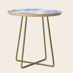 Light Blue Flowers Side Table Gallery Image 1