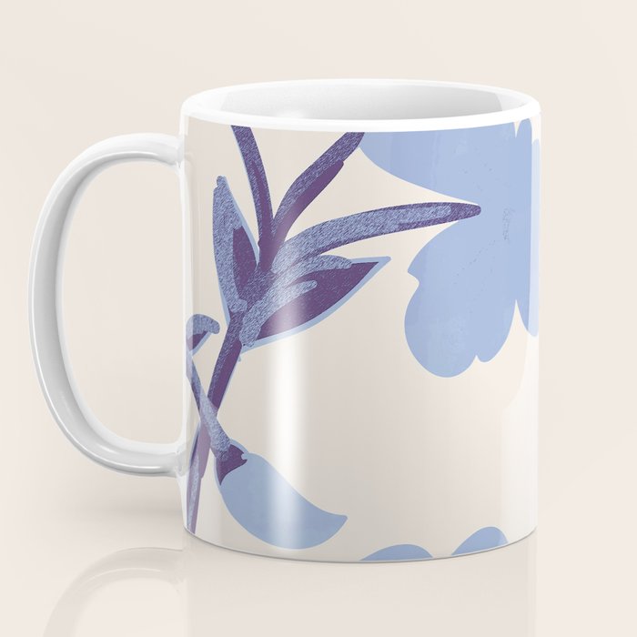 Light Blue Flowers Coffee Mug Gallery Image 3