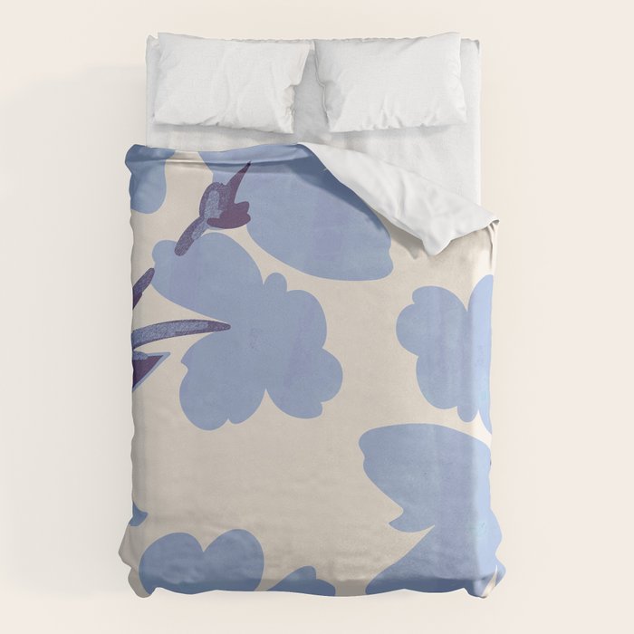 Light Blue Flowers Duvet Cover Gallery Image 1