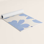 Light Blue Flowers Yoga Mat Gallery Image 2
