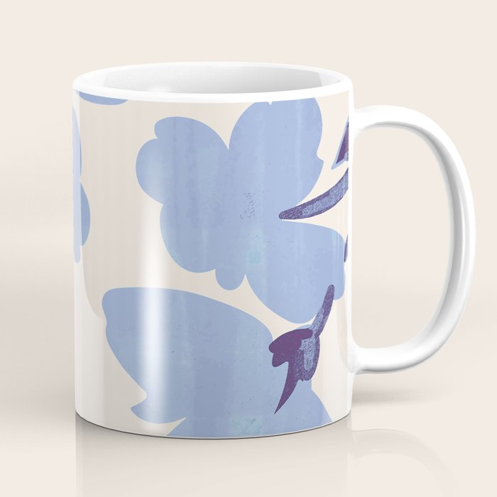 Light Blue Flowers Coffee Mug Gallery Image 1
