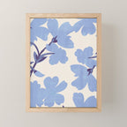 Light Blue Flowers Mini Art Print Gallery Image 1
