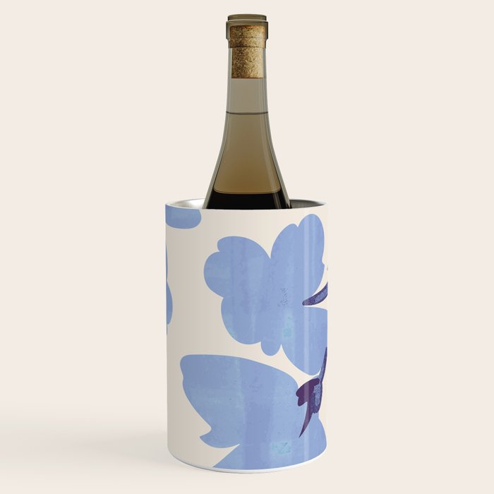 Light Blue Flowers Wine Chiller Gallery Image 3
