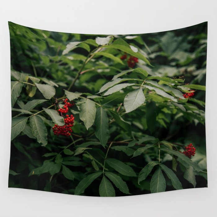 Red Elderberry Wall Tapestry Gallery Image 4