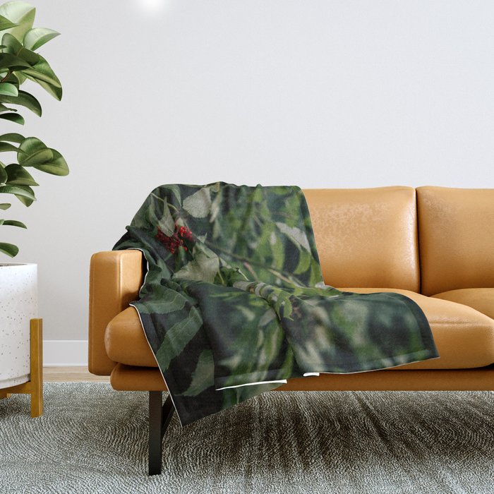 Red Elderberry Throw Blanket Gallery Image 1