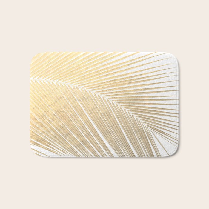 Palm leaf - gold Bath Mat Gallery Image 1