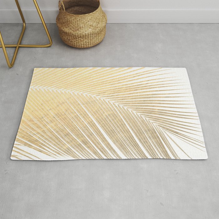 Palm leaf - gold Rug Gallery Image 1